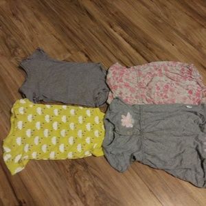 4 18month onsie shirt lot. 2 burts bees